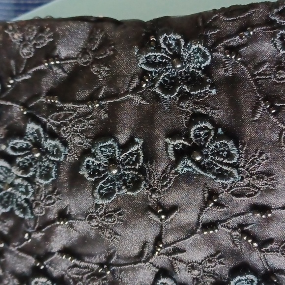 Vintage La Regale Black Beaded Bag, NWT, 8"x6" - Picture 7 of 7